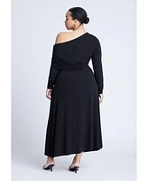 Eloquii Plus Knit Shirred Dress