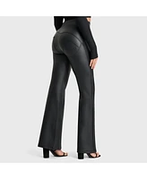 Freddy Women's Wr.up Faux Leather Super Flare Pants