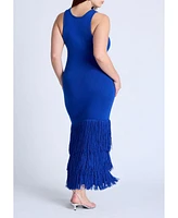Eloquii Plus Fringe Maxi Dress