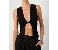WeWoreWhat Women's Twist Front Flyaway Tank
