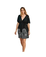 Swimsuits for All Plus Kate V-Neck Cover Up Dress