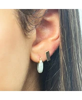 The Lovery Jade Hoop Earrings millimeters