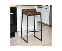 Iron Backless Counter Height Bar Chair for Kitchen or Home Bar