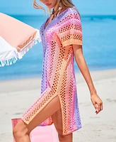 Cupshe Women's Berry Sorbet Ombre Cover-Up Mini Beach Dress