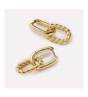 Ana Luisa - Gold Drop Earrings - Ash Double Mini
