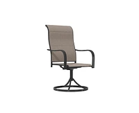 Casainc Pvc-coated polyester Fabric Iron Frame Swivel Dining Chair (Set of 2)