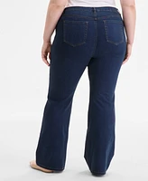 Jones New York Plus Lexington High-Rise Slim Bootcut Jeans