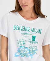 Rebellious One Juniors' Cafe Graphic Short-Sleeve T-Shirt
