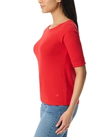 Gloria Vanderbilt Women's Alanis Cotton-Blend 3/4-Sleeve T-Shirt