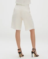 Calvin Klein Women's Textured High-Waisted Shorts