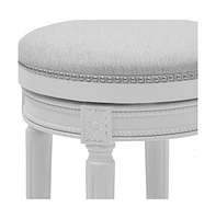 Solid Wood Swivel Backless Bar Height Chair for Kitchen or Bar