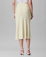 Calvin Klein Women's Logo-Waist Pull-On Midi Skirt