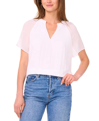 Sam & Jess Women's V-Neck Short-Flutter-Sleeve Top