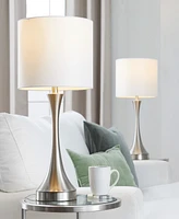 Lumisource 25" Metal Lenuxe Contemporary Table Lamp, Set of 2