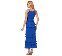 Adrianna by Papell Women's Tiered-Ruffle-Trim Crepe Dress