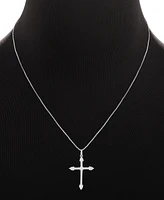 Giani Bernini Cubic Zirconia Cross Pendant Necklace & Stud Earrings Set in Sterling Silver, Exclusively at Macy's