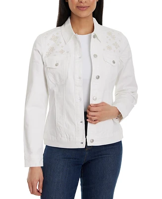 Gloria Vanderbilt Women's Amanda Embroidered Trucker Jacket