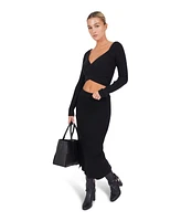 Belle & Bloom Women's All My Life Knit Midi Skirt