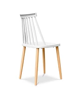 Durable Windsor Back Dining Chair Metal and Plastic Design for Everyday Use