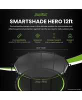 JumpFlex Smartshade Soft Outdoor Trampoline Shade Canopy Cover for Sun Protection, Compatible with Hero 12' Model Only, Trampoline Not Included, Black