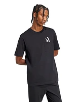 adidas Men's Lounge Slides Graphic Pocket T-Shirt