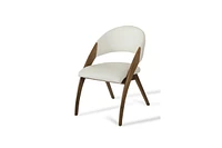 Set of Two Upholstered Faux Leather Dining Side Chairs