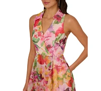 Adrianna Papell Women's Floral-Print High-Low Dress