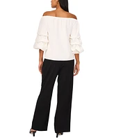 Msk Women's Off-The-Shoulder Embellished-Sleeve Top