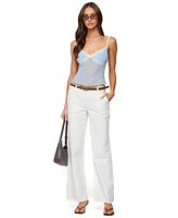 Edikted Women's Contrast Lacey Mesh Tank Top