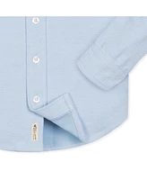 Hope & Henry Boys Organic Long Sleeve Pique Button Down Shirt