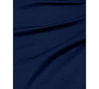 Xscape Petite V-Neck Ruffle Sheath Gown