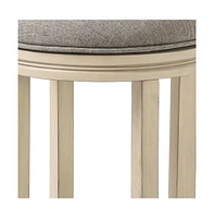 Backless Swivel Counter Height Bar Chair – Solid Wood Frame for Kitchen or Dining Use