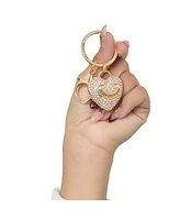 Juicy Couture Pave Heart Keychain – Sparkling Gold-Tone Charm