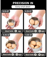 Cooks Standard 18/10 Stainless Steel Butter Warmer Pot Set, 0.15/0.29/0.46/0.68 Qt Multi-Ply Clad Small Sauce Pans, Mini Milk Butter Melting Pot with