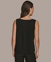 Donna Karan New York Women's Satin Scoop-Neck Tank Top