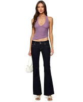 Edikted Women's Rhett Asymmetric Hem Halter Top