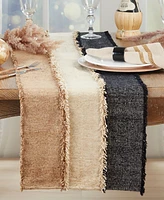 Saro Lifestyle Color Cascade Fringed Table Runner