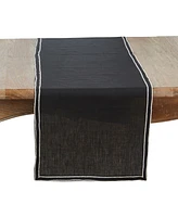 Saro Lifestyle Double Line Embroidered Table Runner 16" x 72"
