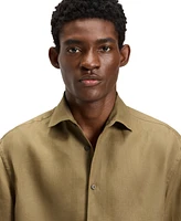 Hugo Boss Beckham x Boss Men's Relaxed-Fit Linen Shirt