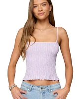 Edikted Women's Leela Scrunch Striped Tank Top