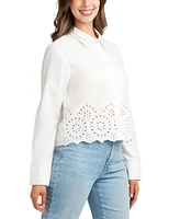 Bcx Juniors' Cotton Eyelet Shirt