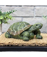 Terrance the Tortoise 9-Inch Long Polystone Indoor/Outdoor Garden Statue