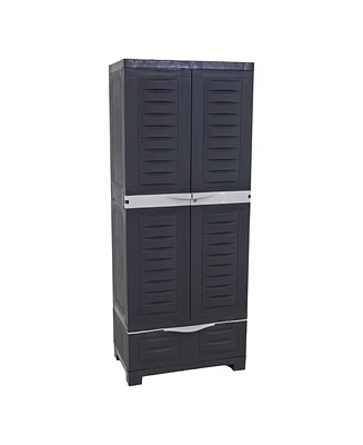 Lockable Storage Cabinet – Indoor or Outdoor Utility with 3 Adjustable Shelves