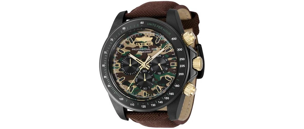 Invicta Men's 43678 Speedway Quartz Chronograph Green, Camouflage Dial Watch