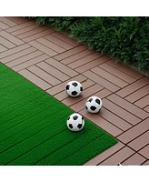 Plastic Interlocking Deck Tiles, 44 Pack
