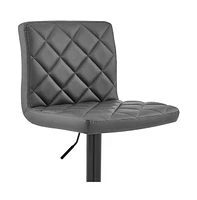Industrial Iron Adjustable Bar Stool – Swivel Seat & Low Back