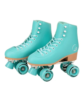 C7skates Forget Me Not Quad Roller Skates (Aquamarine, Women's 5 / Youth 4)