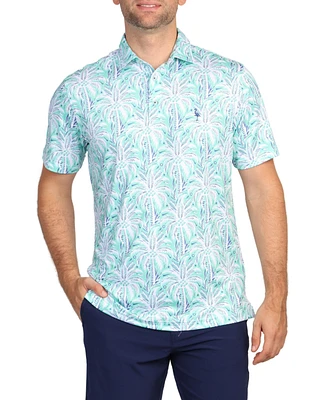Tailorbyrd Men's Palm Trees Performance Polo