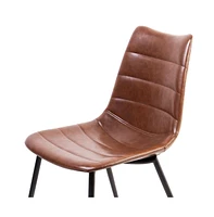 Set of Two Upholstered Faux Leather Chairs for Dining Room or Breakfast Nook