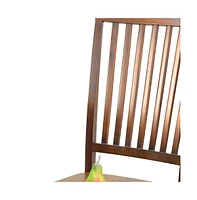 Chestnut Wood Slat Back Dining Chair for Kitchen or Dining Room